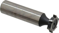 Interstate - 5/8" Diam x 1/8" Face Width, Cobalt, 8 Teeth, Shank Connection Woodruff Keyseat Cutter - Uncoated, 2-1/8" OAL x 1/2" Shank, Staggered Teeth, ANSI 405, Old Standard 5 - Exact Tool & Supply