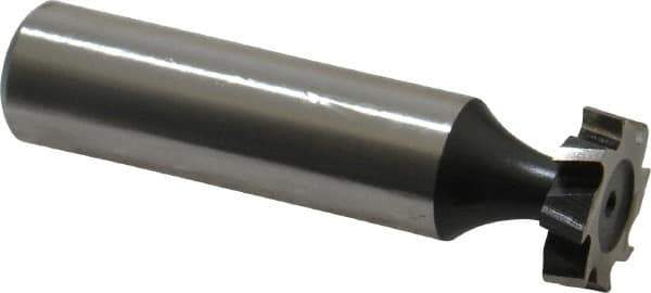 Interstate - 5/8" Diam x 5/32" Face Width, Cobalt, 8 Teeth, Shank Connection Woodruff Keyseat Cutter - Uncoated, 2-5/32" OAL x 1/2" Shank, Staggered Teeth, ANSI 505, Old Standard 6 - Exact Tool & Supply