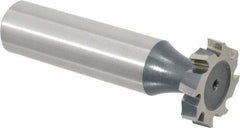 Interstate - 3/4" Diam x 5/32" Face Width, Cobalt, 10 Teeth, Shank Connection Woodruff Keyseat Cutter - Uncoated, 2-5/32" OAL x 1/2" Shank, Staggered Teeth, ANSI 506, Old Standard 8 - Exact Tool & Supply