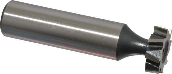 Interstate - 5/8" Diam x 3/16" Face Width, Cobalt, 8 Teeth, Shank Connection Woodruff Keyseat Cutter - Uncoated, 2-3/16" OAL x 1/2" Shank, Staggered Teeth, ANSI 605, Old Standard 61 - Exact Tool & Supply