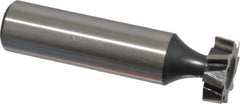 Interstate - 5/8" Diam x 3/16" Face Width, Cobalt, 8 Teeth, Shank Connection Woodruff Keyseat Cutter - Uncoated, 2-3/16" OAL x 1/2" Shank, Staggered Teeth, ANSI 605, Old Standard 61 - Exact Tool & Supply