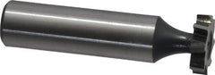 Interstate - 5/8" Diam x 5/32" Face Width, High Speed Steel, 8 Teeth, Shank Connection Woodruff Keyseat Cutter - Uncoated, 2-5/32" OAL x 1/2" Shank, Staggered Teeth, ANSI 505, Old Standard 6 - Exact Tool & Supply
