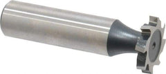 Interstate - 3/4" Diam x 1/8" Face Width, High Speed Steel, 10 Teeth, Shank Connection Woodruff Keyseat Cutter - Uncoated, 2-1/8" OAL x 1/2" Shank, Staggered Teeth, ANSI 406, Old Standard 7 - Exact Tool & Supply