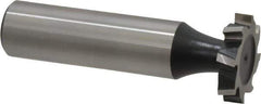 Interstate - 3/4" Diam x 5/32" Face Width, High Speed Steel, 10 Teeth, Shank Connection Woodruff Keyseat Cutter - Uncoated, 2-5/32" OAL x 1/2" Shank, Staggered Teeth, ANSI 506, Old Standard 8 - Exact Tool & Supply