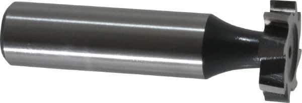 Interstate - 3/4" Diam x 3/16" Face Width, High Speed Steel, 10 Teeth, Shank Connection Woodruff Keyseat Cutter - Uncoated, 2-3/16" OAL x 1/2" Shank, Staggered Teeth, ANSI 606, Old Standard 9 - Exact Tool & Supply