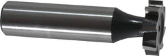 Interstate - 3/4" Diam x 3/16" Face Width, High Speed Steel, 10 Teeth, Shank Connection Woodruff Keyseat Cutter - Uncoated, 2-3/16" OAL x 1/2" Shank, Staggered Teeth, ANSI 606, Old Standard 9 - Exact Tool & Supply