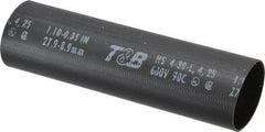 Thomas & Betts - 5" Long, 3:1, Polyolefin Heat Shrink Electrical Tubing - Black - Exact Tool & Supply