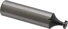 Interstate - 1/4" Diam x 1/16" Face Width, High Speed Steel, 6 Teeth, Shank Connection Woodruff Keyseat Cutter - Uncoated, 2-1/16" OAL x 1/2" Shank, Staggered Teeth, ANSI 202, Old Standard 201 - Exact Tool & Supply
