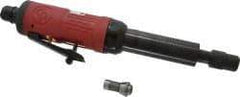 Chicago Pneumatic - 1/4" Collet, Straight Handle, Straight Air Die Grinder - 27,000 RPM, Rear Exhaust, 19 CFM, 0.32 hp, 6.21 bar, 1/4" Inlet - Exact Tool & Supply