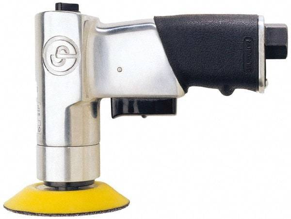 Chicago Pneumatic - 15,000 OPM, 21 CFM Air Consumption, Right Angle Air Orbital Sander - Round Pad, 1/4" Inlet - Exact Tool & Supply