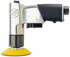 Chicago Pneumatic - 3" Pad Diam, 2,500 RPM, 0.25 hp, Handheld Pneumatic Polisher - 18 CFM, 1/4-20" Spindle Thread, 1/4" Inlet - Exact Tool & Supply