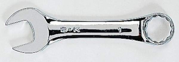 SK - 5/8" 12 Point Offset Combination Wrench - 15° Offset Angle, 4-7/8" OAL, Steel, Chrome Finish - Exact Tool & Supply