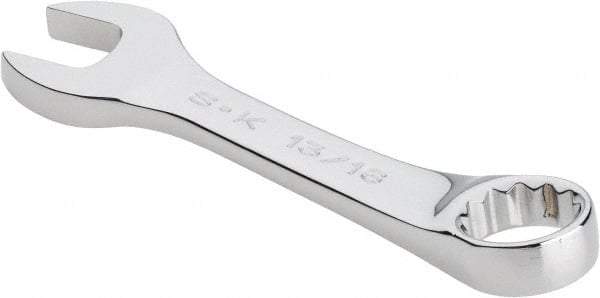 SK - 13/16" 12 Point Offset Combination Wrench - 15° Offset Angle, 6" OAL, Steel, Chrome Finish - Exact Tool & Supply