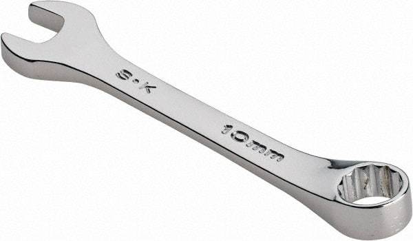 SK - 10mm 12 Point Offset Combination Wrench - 15° Offset Angle, 3-3/4" OAL, Steel, Chrome Finish - Exact Tool & Supply