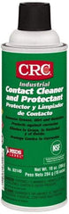 CRC - 10 Ounce Aerosol Contact Cleaner - 0°F Flash Point, 350 Volt Dielectric Strength, Flammable, Food Grade, Plastic Safe - Exact Tool & Supply