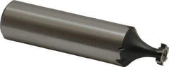 Interstate - 1/4" Diam x 1/16" Face Width, Cobalt, 6 Teeth, Shank Connection Woodruff Keyseat Cutter - Uncoated, 2-1/16" OAL x 1/2" Shank, Staggered Teeth, ANSI 202, Old Standard 201 - Exact Tool & Supply