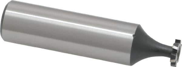 Interstate - 5/16" Diam x 1/16" Face Width, Cobalt, 6 Teeth, Shank Connection Woodruff Keyseat Cutter - Uncoated, 2-1/16" OAL x 1/2" Shank, Staggered Teeth, ANSI 202-1/2, Old Standard 206 - Exact Tool & Supply