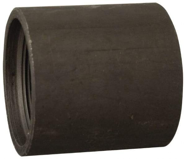 Made in USA - Size 1/2", Class 300, Steel Black Pipe Coupling - 300 psi, Threaded End Connection - Exact Tool & Supply