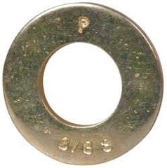 Made in USA - 3/8" Screw, Grade 8 Alloy Steel SAE Flat Washer - 13/32" ID x 13/16" OD, 0.072" Thick, Zinc Yellow Dichromate Finish - Exact Tool & Supply