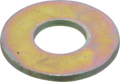 Made in USA - 9/16" Screw, Grade 8 Alloy Steel USS Flat Washer - 0.62" ID x 1.499" OD, 0.132" Thick, Zinc Yellow Dichromate Finish - Exact Tool & Supply