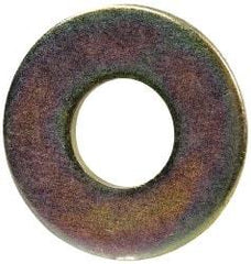 Made in USA - 7/8" Screw, Grade 8 Alloy Steel USS Flat Washer - 0.937" ID x 2-1/4" OD, 0.192" Thick, Zinc Yellow Dichromate Finish - Exact Tool & Supply