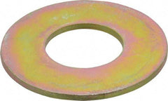 Made in USA - 1-1/4" Screw, Grade 8 Alloy Steel USS Flat Washer - 1.368" ID x 3.03" OD, 0.192" Thick, Zinc Yellow Dichromate Finish - Exact Tool & Supply