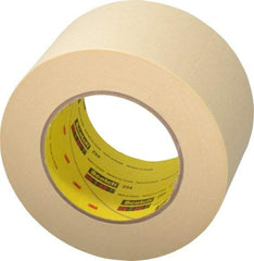3M - 3" Wide x 60 Yd Long Tan Paper Masking Tape - Series 234, 5.9 mil Thick, 27 In/Lb Tensile Strength - Exact Tool & Supply