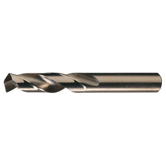 L RHS / RHC HSS-CO 8% (M42) 135 Degree Split Point Cobalt Heavy Duty Screw Machine Drill - Straw / Gold Oxide - Exact Tool & Supply