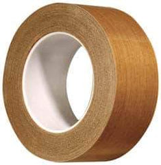 3M - 36 Yd Long x 12" Wide, Series 5453, Brown Silicone Glass Cloth/PTFE Tape - 8.2 mil Thick, 175 Lb/In Tensile Strength - Exact Tool & Supply