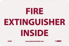 NMC - Fire Extinguisher Inside, Plastic Fire Sign - 9" Wide x 6" High - Exact Tool & Supply