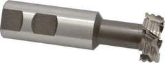 Interstate - 1-1/4" Cut Diam, 31/64" Cut Width, 21/32" Neck Diam, 1" Shank Diam, 3-15/16" OAL, M42 Cobalt T-Slot Cutter - Uncoated, 5/8" Bolt, 3-29/64" Shank Length, Straight Teeth, 6 Teeth, Roughing - Exact Tool & Supply