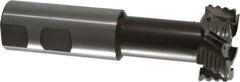 Interstate - 1-15/32" Cut Diam, 5/8" Cut Width, 25/32" Neck Diam, 1" Shank Diam, 4-7/16" OAL, M42 Cobalt T-Slot Cutter - Uncoated, 3/4" Bolt, 3-13/16" Shank Length, Straight Teeth, 6 Teeth, Roughing - Exact Tool & Supply