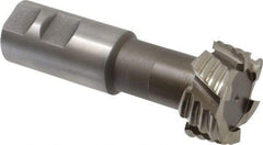 Interstate - 1-27/32" Cut Diam, 53/64" Cut Width, 1-1/32" Neck Diam, 1-1/4" Shank Diam, 4-13/16" OAL, M42 Cobalt T-Slot Cutter - Uncoated, 1" Bolt, 3-63/64" Shank Length, Straight Teeth, 6 Teeth, Roughing - Exact Tool & Supply