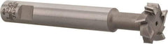 Interstate - 1" Cut Diam, 3/8" Cut Width, 5/8" Shank Diam, 4-15/16" OAL, M42 Cobalt T-Slot Cutter - Staggered Teeth, 8 Teeth - Exact Tool & Supply