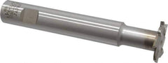 Interstate - 1-1/4" Cut Diam, 1/8" Cut Width, 15mm Neck Diam, 3/4" Shank Diam, 5-1/8" OAL, M42 Cobalt T-Slot Cutter - Staggered Teeth, 8 Teeth - Exact Tool & Supply