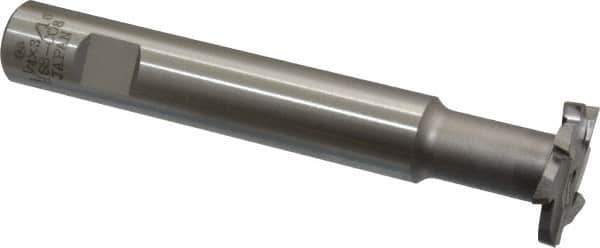 Interstate - 1-1/4" Cut Diam, 3/16" Cut Width, 15mm Neck Diam, 3/4" Shank Diam, 5-1/8" OAL, M42 Cobalt T-Slot Cutter - Staggered Teeth, 8 Teeth - Exact Tool & Supply