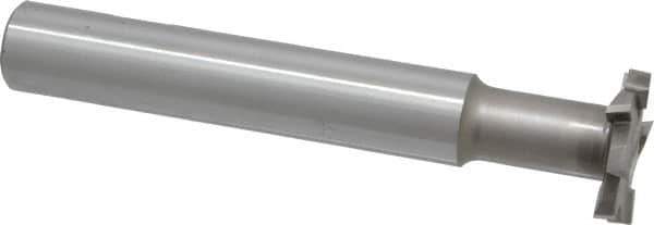 Interstate - 1-1/4" Cut Diam, 1/4" Cut Width, 15mm Neck Diam, 3/4" Shank Diam, 5-1/8" OAL, M42 Cobalt T-Slot Cutter - Staggered Teeth, 8 Teeth - Exact Tool & Supply