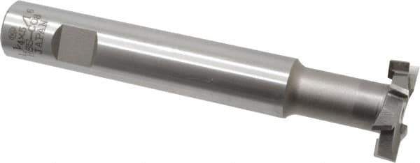 Interstate - 1-1/4" Cut Diam, 5/16" Cut Width, 15mm Neck Diam, 3/4" Shank Diam, 5-1/8" OAL, M42 Cobalt T-Slot Cutter - Staggered Teeth, 8 Teeth - Exact Tool & Supply