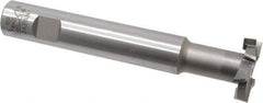 Interstate - 1-1/4" Cut Diam, 5/16" Cut Width, 15mm Neck Diam, 3/4" Shank Diam, 5-1/8" OAL, M42 Cobalt T-Slot Cutter - Staggered Teeth, 8 Teeth - Exact Tool & Supply