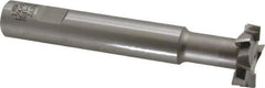 Interstate - 1-1/4" Cut Diam, 3/8" Cut Width, 15mm Neck Diam, 3/4" Shank Diam, 5-1/8" OAL, M42 Cobalt T-Slot Cutter - Staggered Teeth, 8 Teeth - Exact Tool & Supply