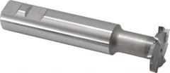 Interstate - 1-1/2" Cut Diam, 3/16" Cut Width, 1" Shank Diam, 5-5/16" OAL, M42 Cobalt T-Slot Cutter - Staggered Teeth, 8 Teeth - Exact Tool & Supply