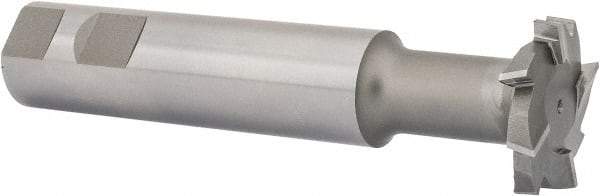 Interstate - 1-1/2" Cut Diam, 5/16" Cut Width, 18mm Neck Diam, 1" Shank Diam, 5-5/16" OAL, M42 Cobalt T-Slot Cutter - Staggered Teeth, 8 Teeth - Exact Tool & Supply