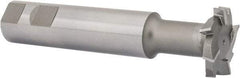 Interstate - 1-1/2" Cut Diam, 5/16" Cut Width, 18mm Neck Diam, 1" Shank Diam, 5-5/16" OAL, M42 Cobalt T-Slot Cutter - Staggered Teeth, 8 Teeth - Exact Tool & Supply