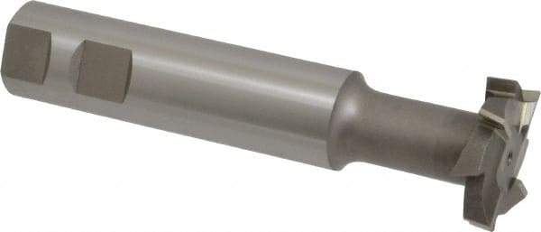 Interstate - 1-1/2" Cut Diam, 3/8" Cut Width, 1" Shank Diam, 5-5/16" OAL, M42 Cobalt T-Slot Cutter - Staggered Teeth, 8 Teeth - Exact Tool & Supply