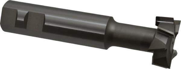 Interstate - 1-1/2" Cut Diam, 5/8" Cut Width, 1" Shank Diam, 5-5/16" OAL, M42 Cobalt T-Slot Cutter - Staggered Teeth, 8 Teeth - Exact Tool & Supply