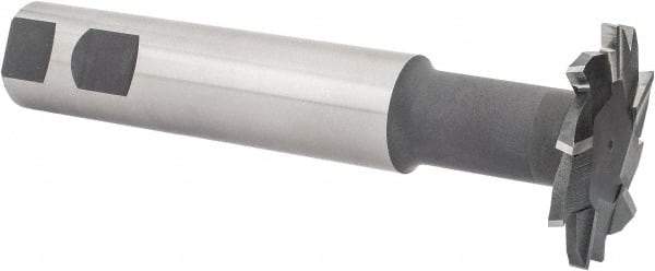 Interstate - 2" Cut Diam, 3/16" Cut Width, 20mm Neck Diam, 1" Shank Diam, 5-11/16" OAL, M42 Cobalt T-Slot Cutter - Staggered Teeth, 10 Teeth - Exact Tool & Supply