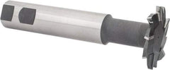Interstate - 2" Cut Diam, 3/16" Cut Width, 20mm Neck Diam, 1" Shank Diam, 5-11/16" OAL, M42 Cobalt T-Slot Cutter - Staggered Teeth, 10 Teeth - Exact Tool & Supply
