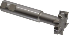 Interstate - 2" Cut Diam, 1/2" Cut Width, 1" Shank Diam, 5-11/16" OAL, M42 Cobalt T-Slot Cutter - Staggered Teeth, 10 Teeth - Exact Tool & Supply