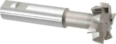 Interstate - 2" Cut Diam, 5/8" Cut Width, 1" Shank Diam, 5-11/16" OAL, M42 Cobalt T-Slot Cutter - Staggered Teeth, 10 Teeth - Exact Tool & Supply