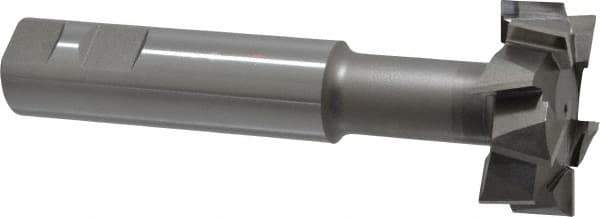 Interstate - 2" Cut Diam, 3/4" Cut Width, 20mm Neck Diam, 1" Shank Diam, 5-11/16" OAL, M42 Cobalt T-Slot Cutter - Staggered Teeth, 10 Teeth - Exact Tool & Supply